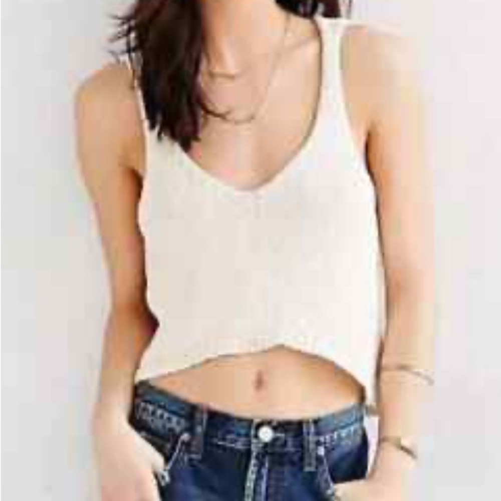 BDG Cream Knit Tank Top